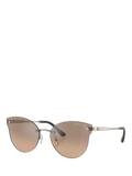 Michael Kors MK1130B Women's Butterfly Sunglasses, Light Gold
