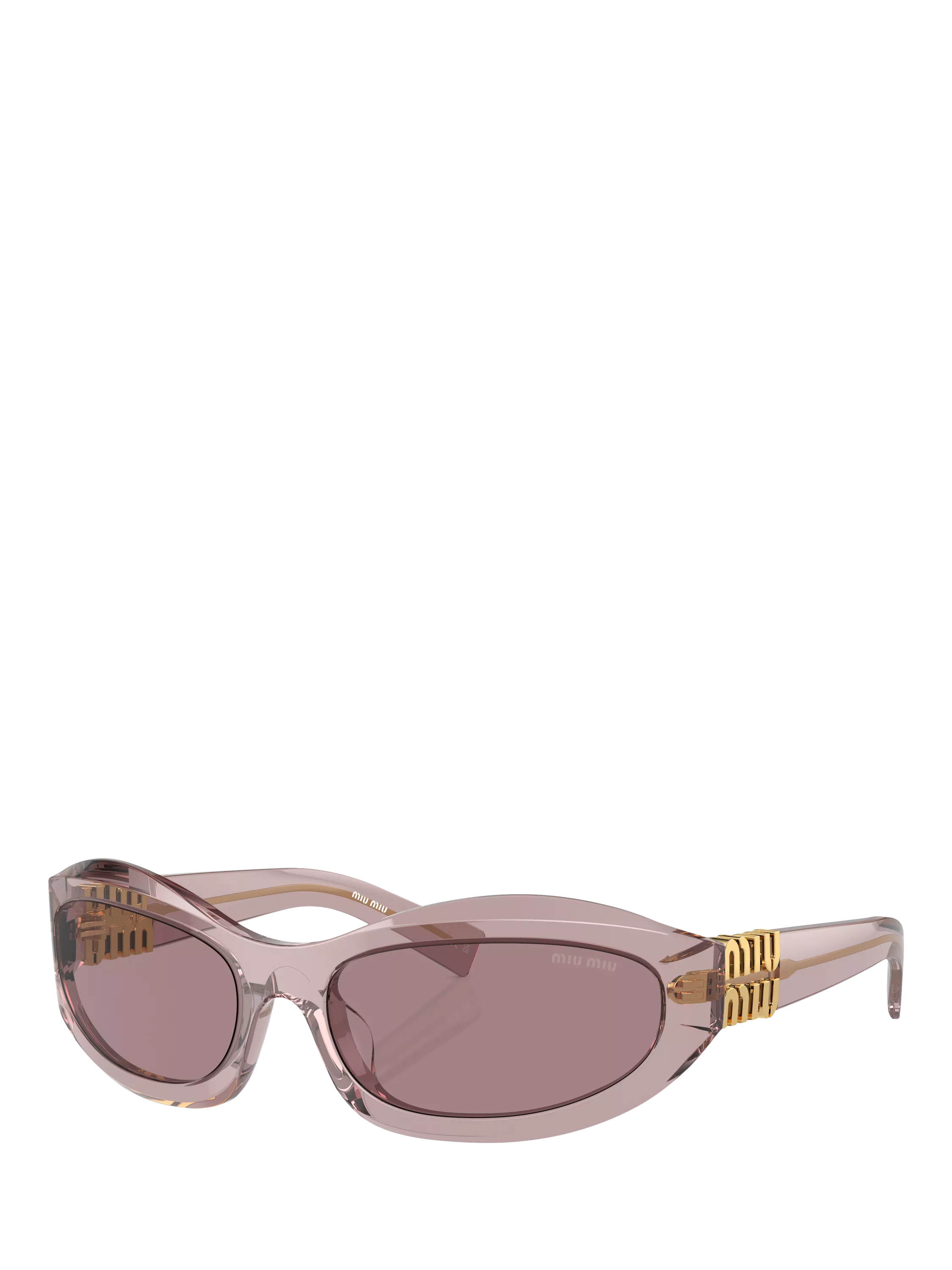 Miu Miu irregular sunglasses transparent mauve mauve - British product