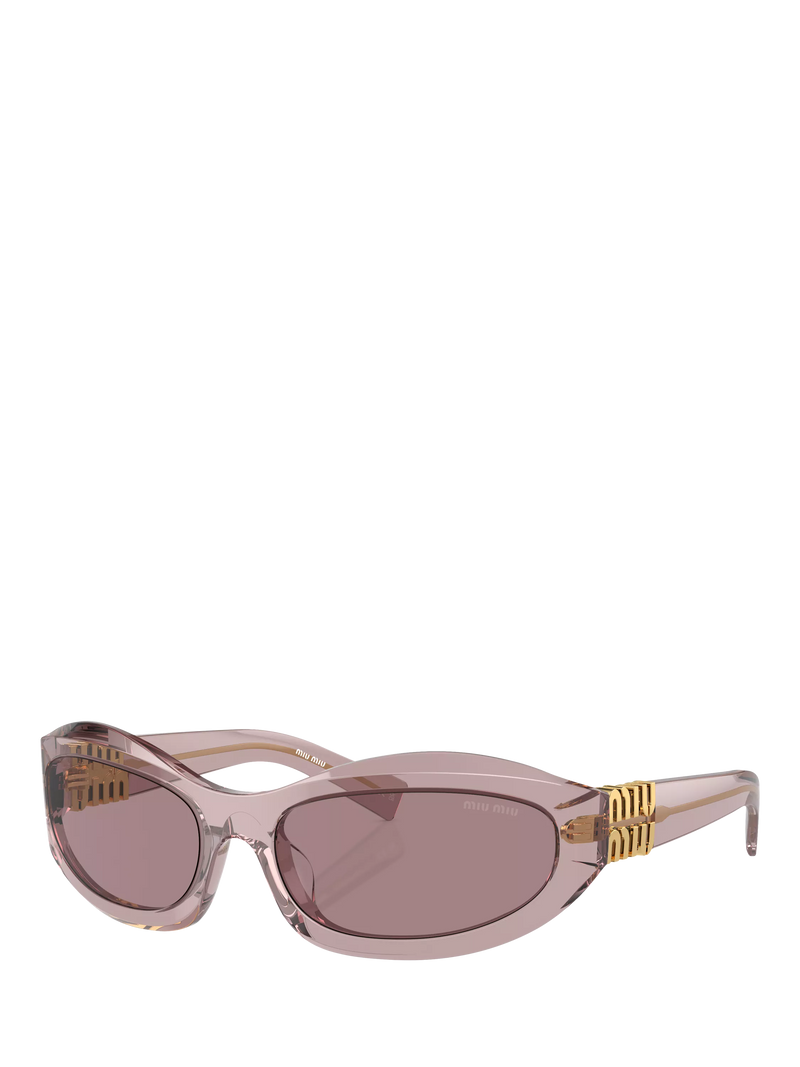 Miu Miu irregular sunglasses transparent mauve mauve - British product