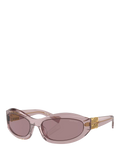 Miu Miu irregular sunglasses transparent mauve mauve - British product