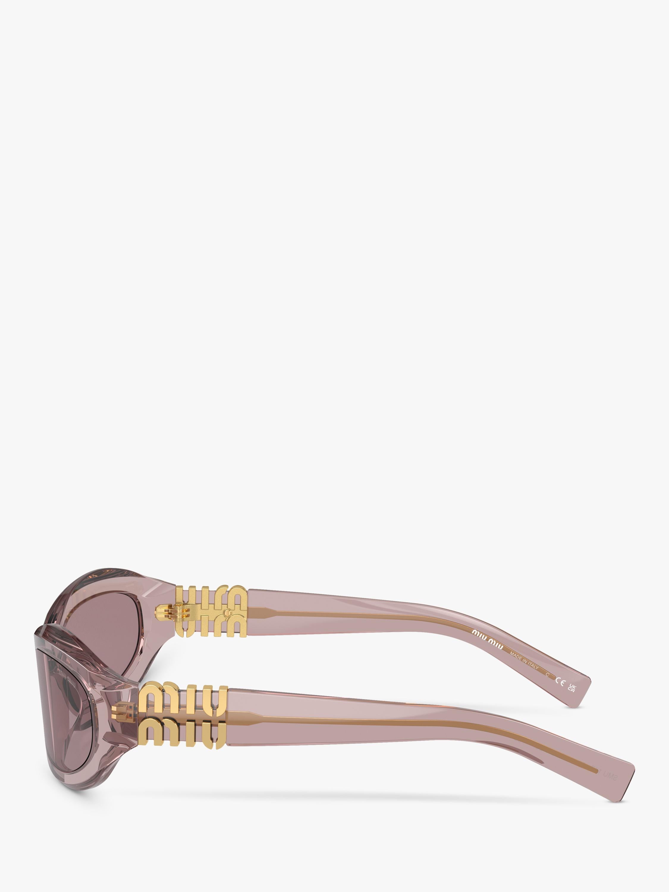 Miu Miu irregular sunglasses transparent mauve mauve - British product