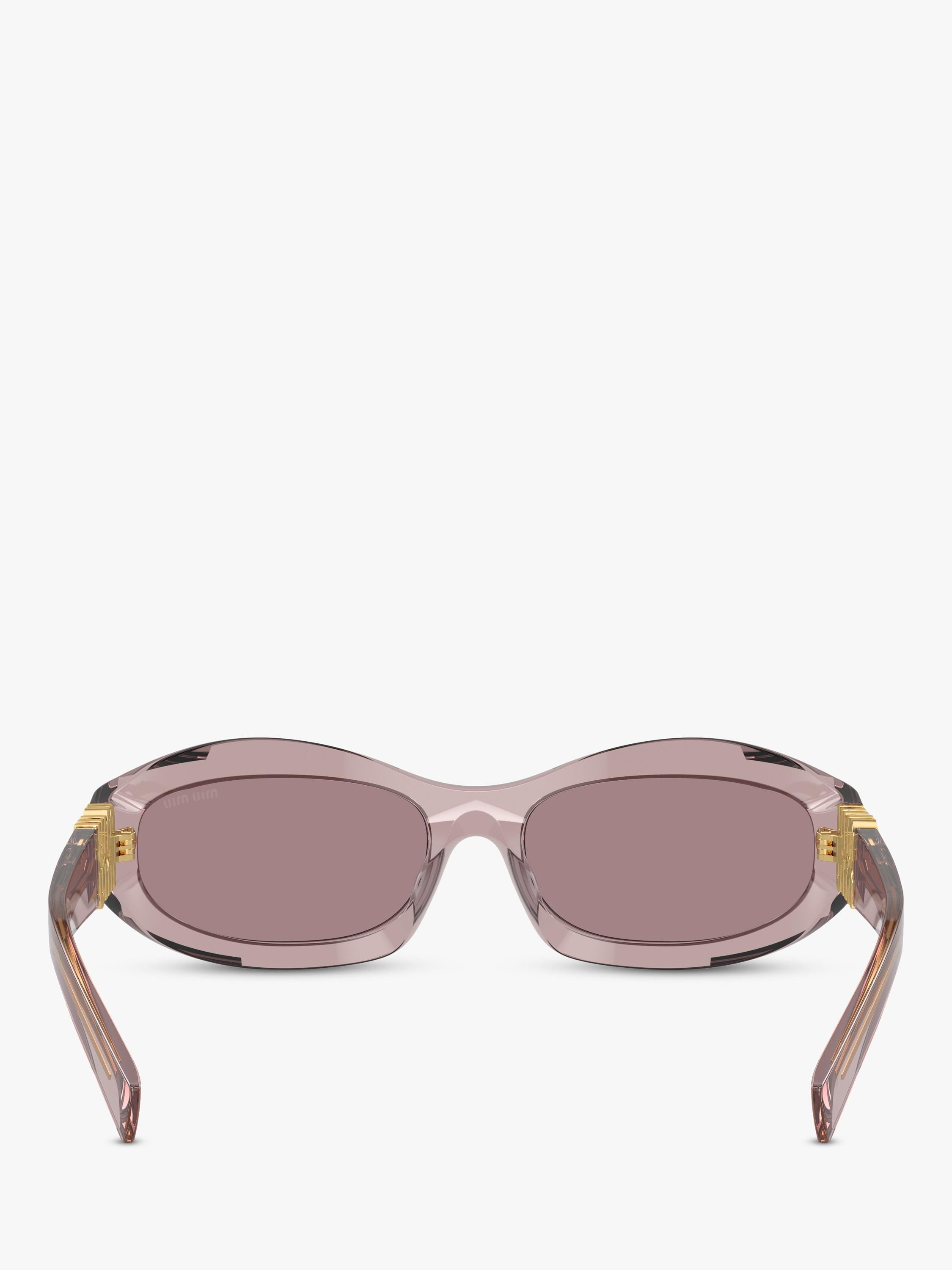 Miu Miu irregular sunglasses transparent mauve mauve - British product