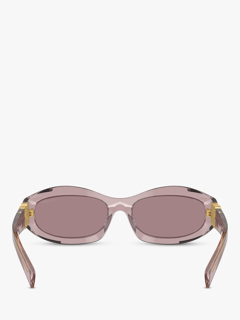 Miu Miu irregular sunglasses transparent mauve mauve - British product