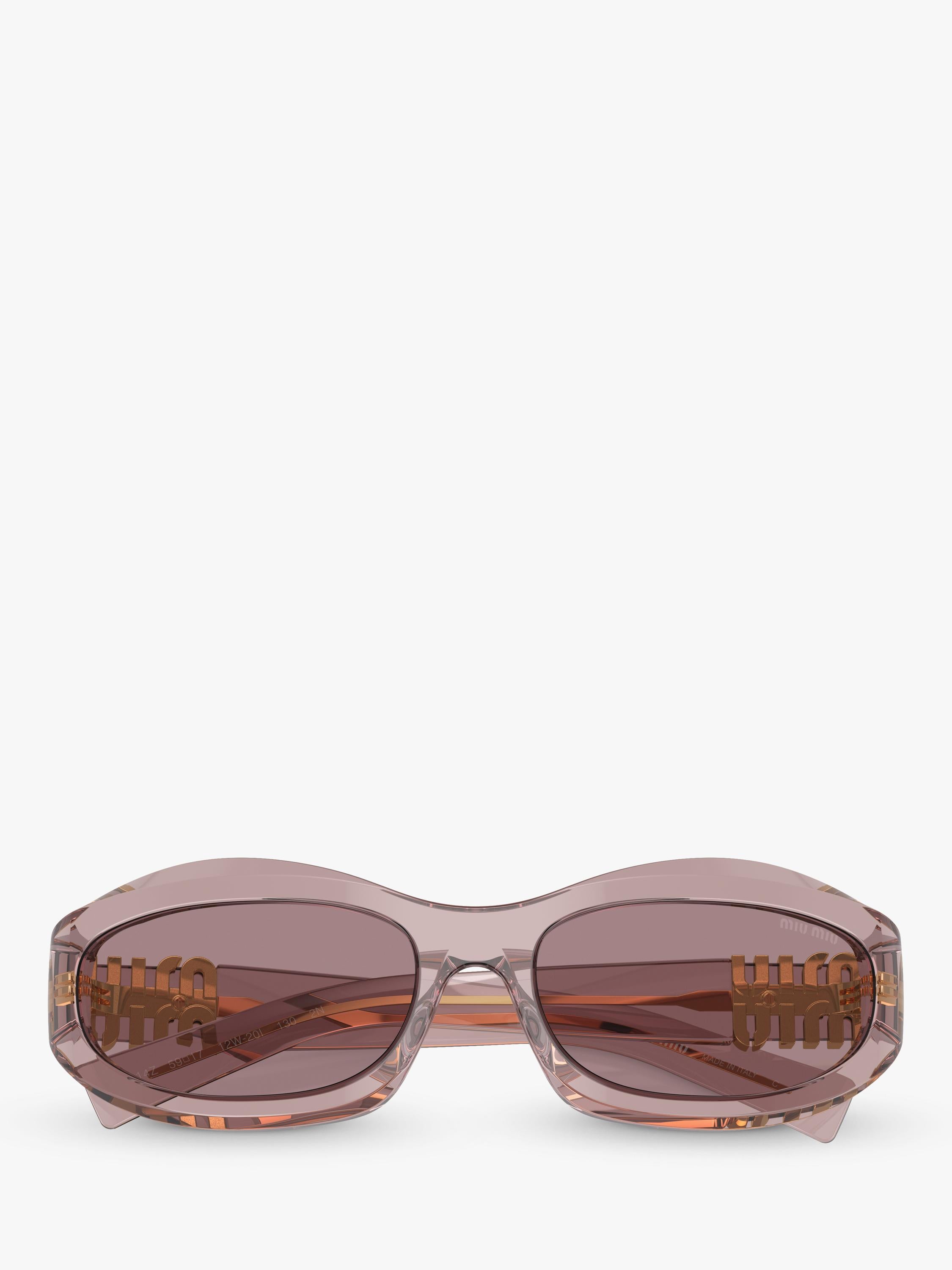 Miu Miu irregular sunglasses transparent mauve mauve - British product