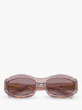 Miu Miu irregular sunglasses transparent mauve mauve - British product