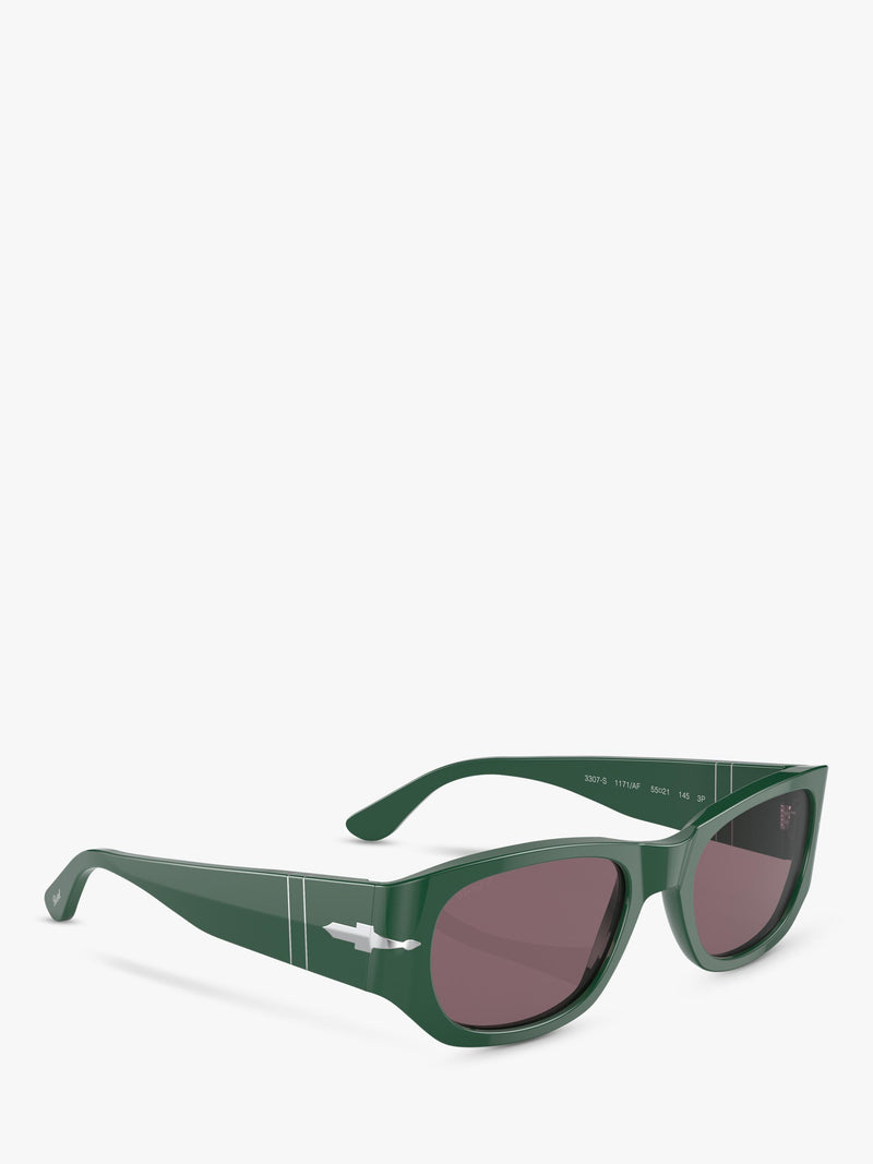 Persol PO3307S pillow sunglasses green frame 52mm, UK version