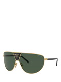 Prada PR 69ZS Men's Aviator Sunglasses, Gold/Green