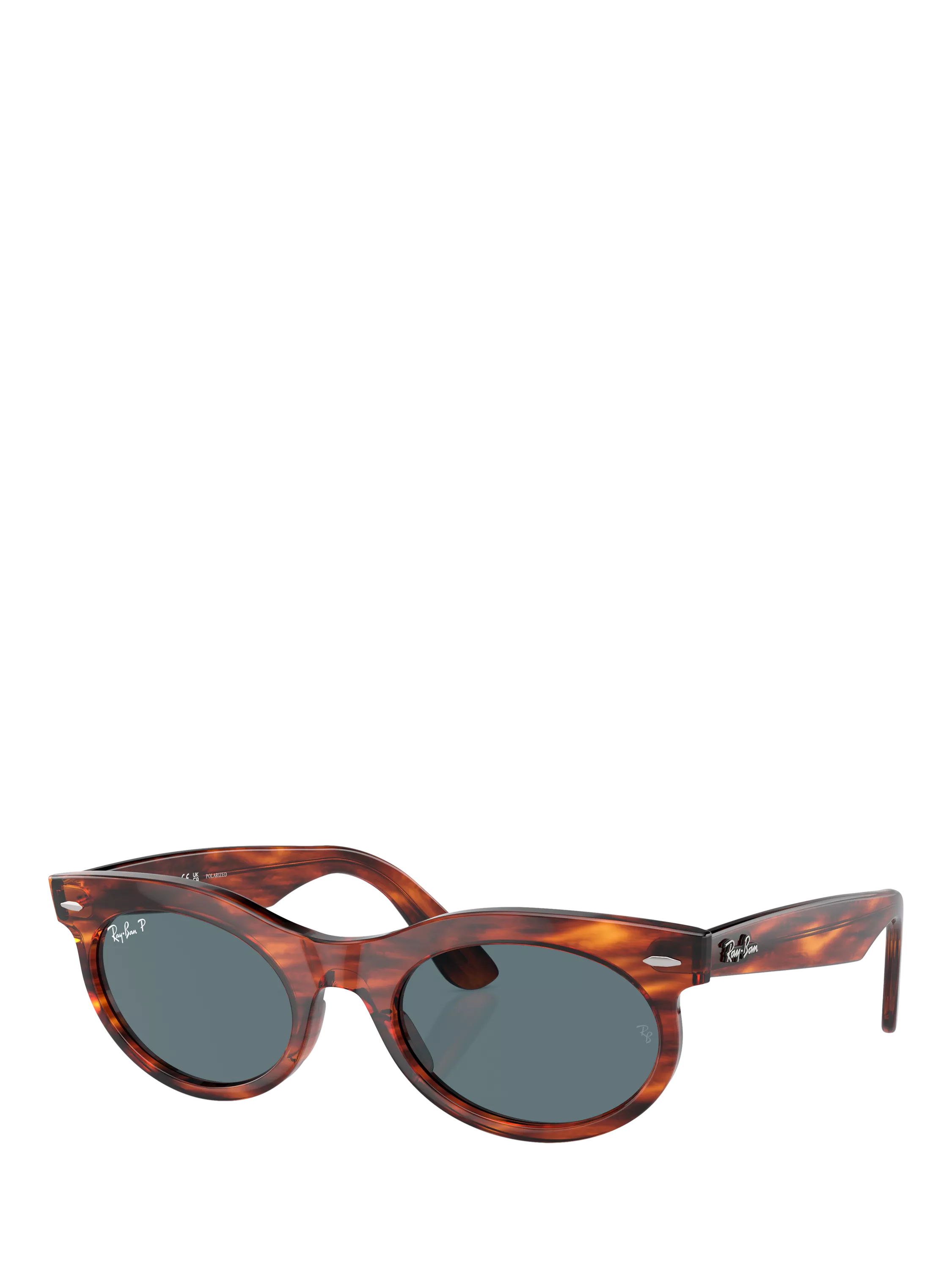 Ray-Ban oval sunglasses striped havana 50mm, UK version