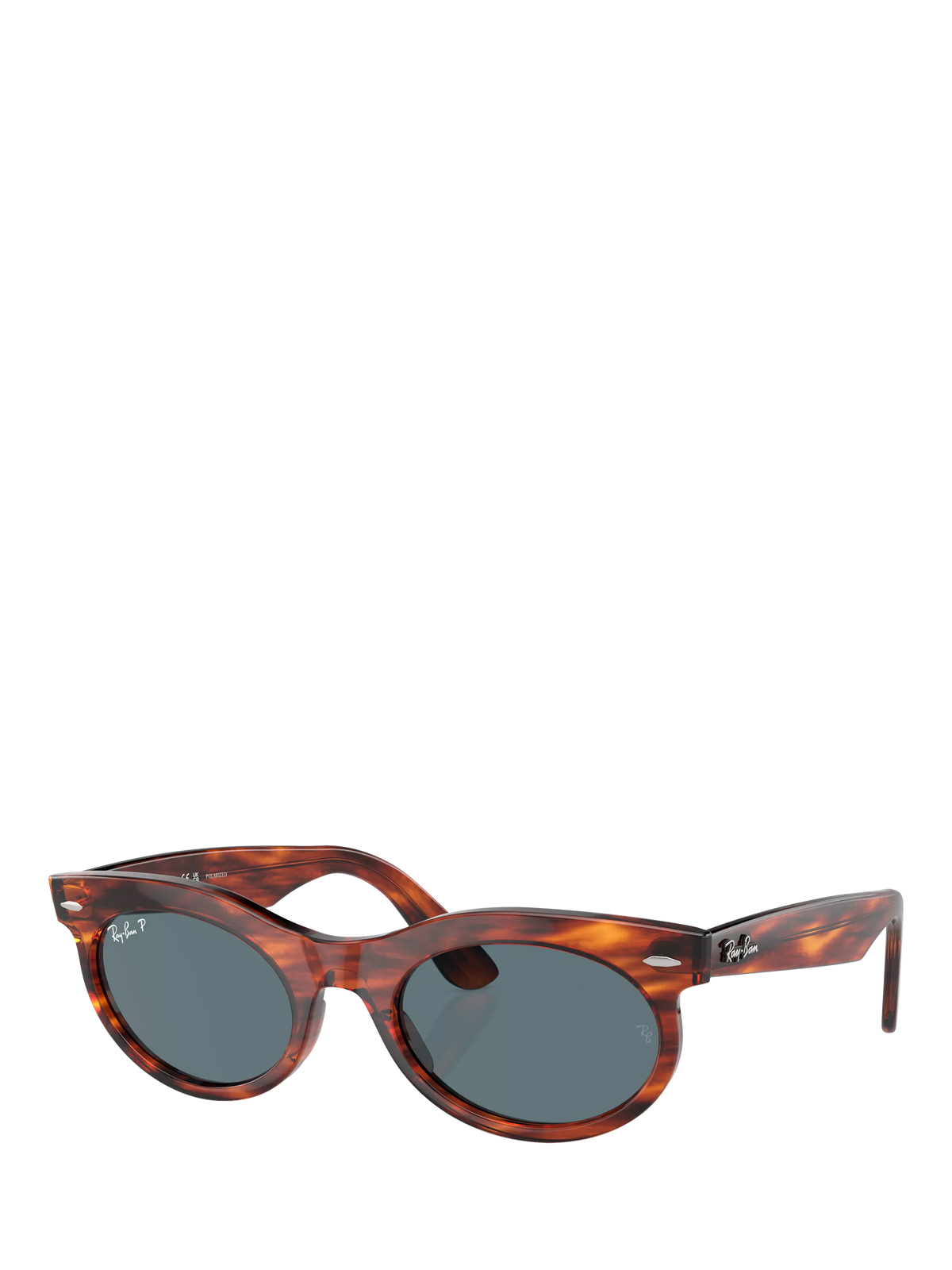 Ray-Ban oval sunglasses striped havana 50mm, UK version
