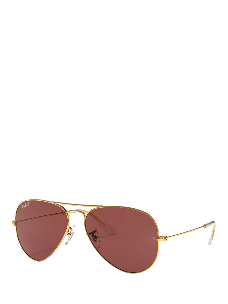 Ray-Ban aviator sunglasses gold metal frame glass lenses, UK version