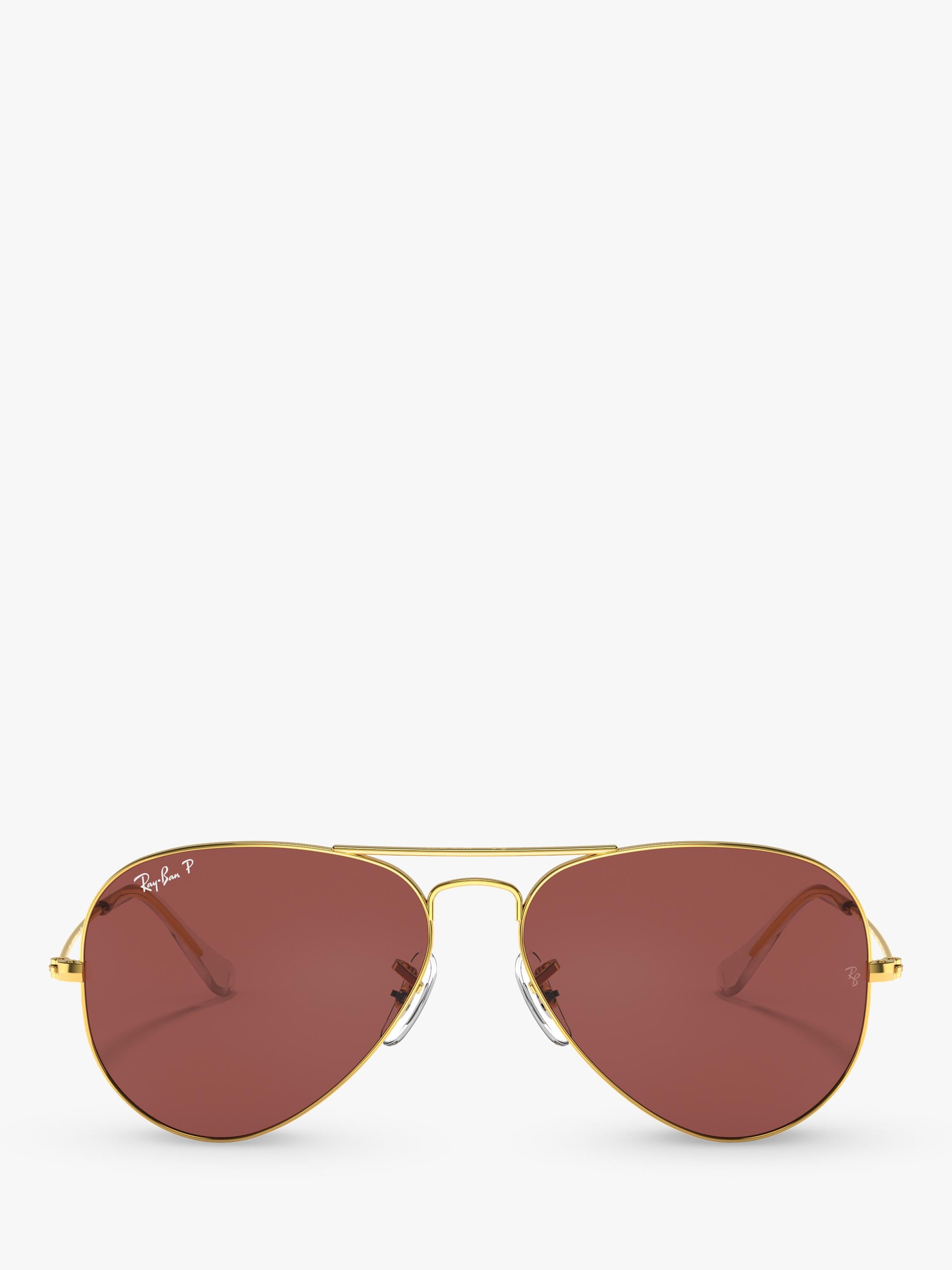Ray-Ban aviator sunglasses gold metal frame glass lenses, UK version