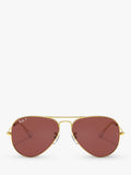 Ray-Ban aviator sunglasses gold metal frame glass lenses, UK version