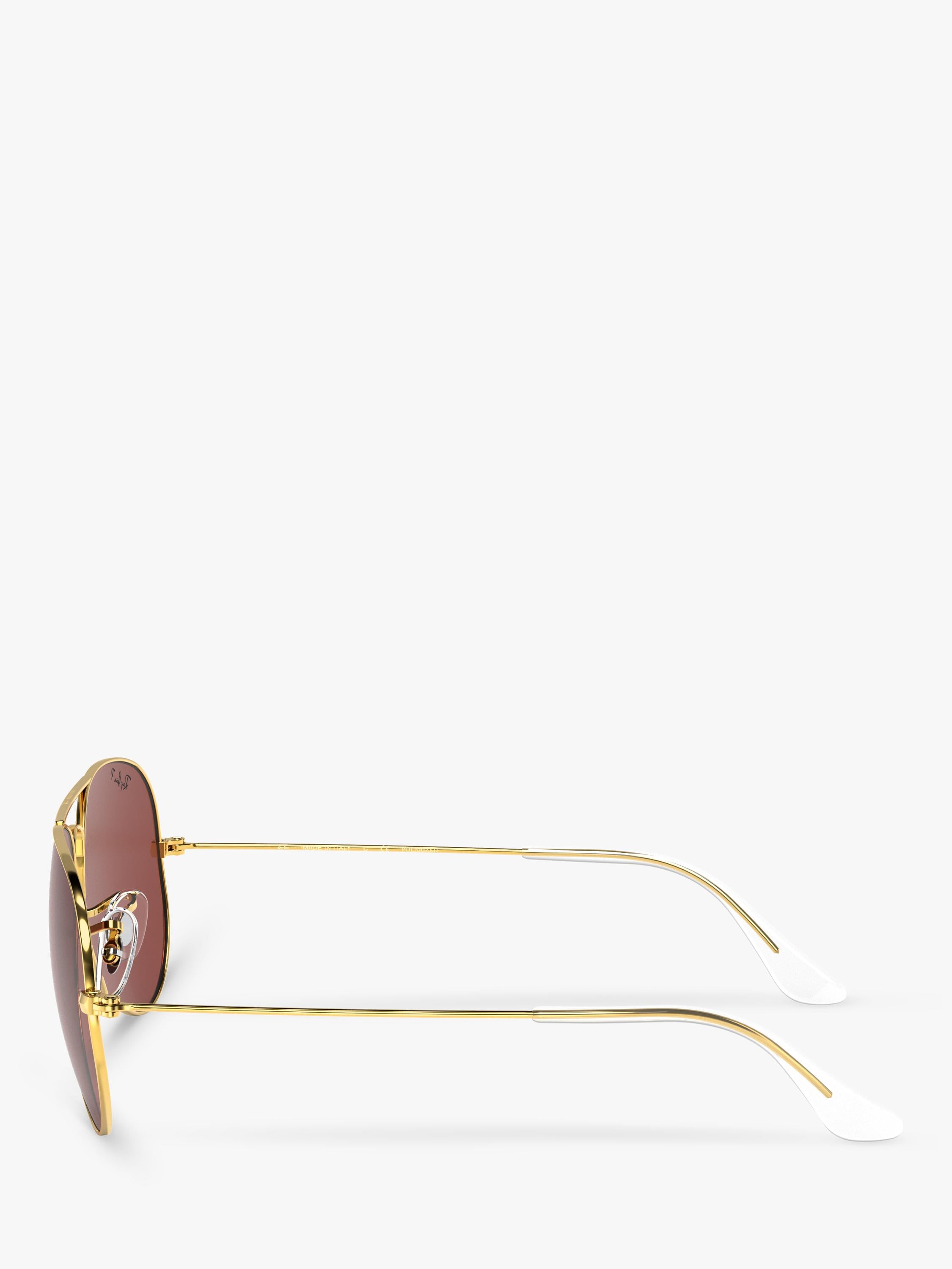 Ray-Ban aviator sunglasses gold metal frame glass lenses, UK version