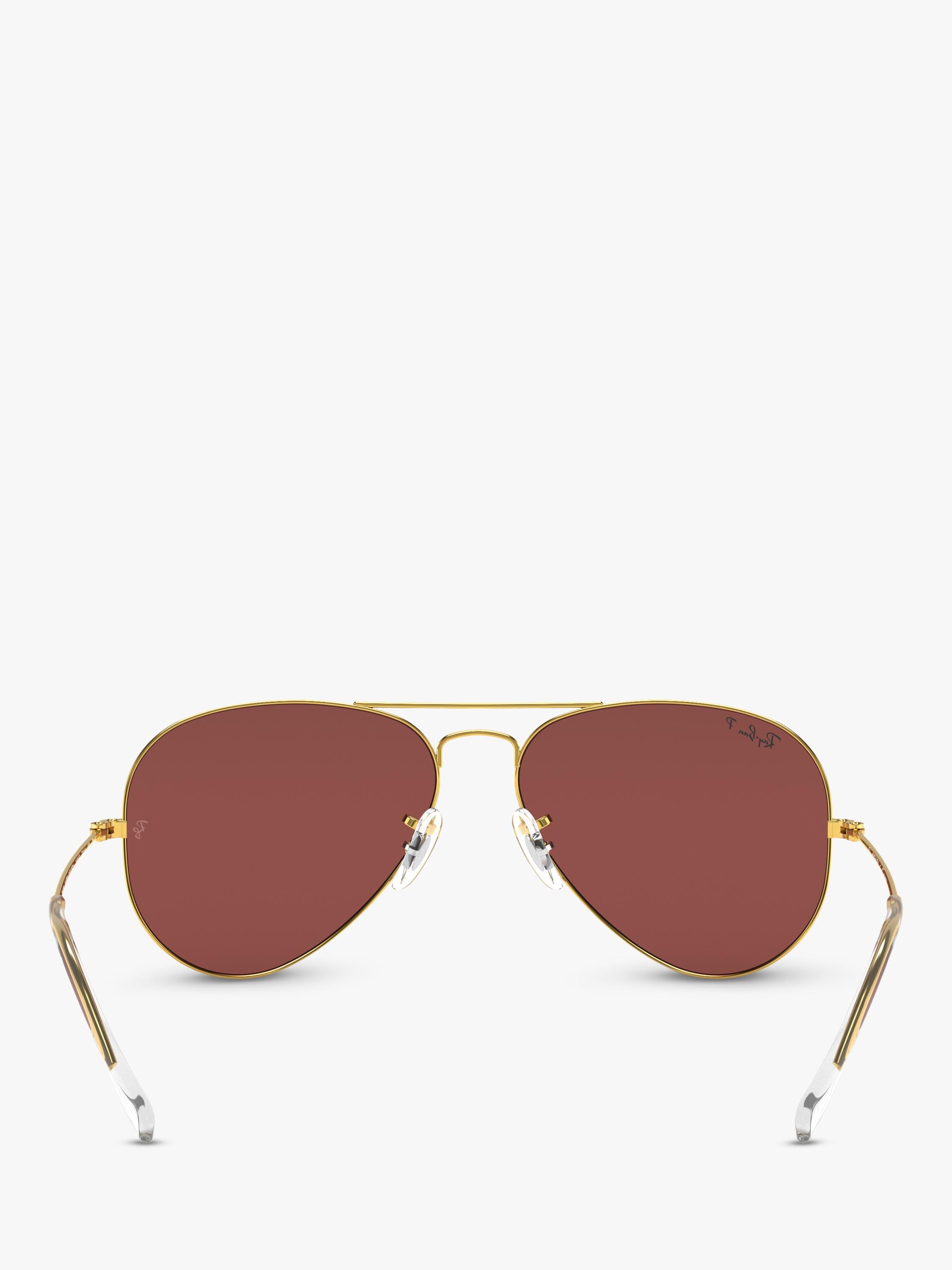 Ray-Ban aviator sunglasses gold metal frame glass lenses, UK version
