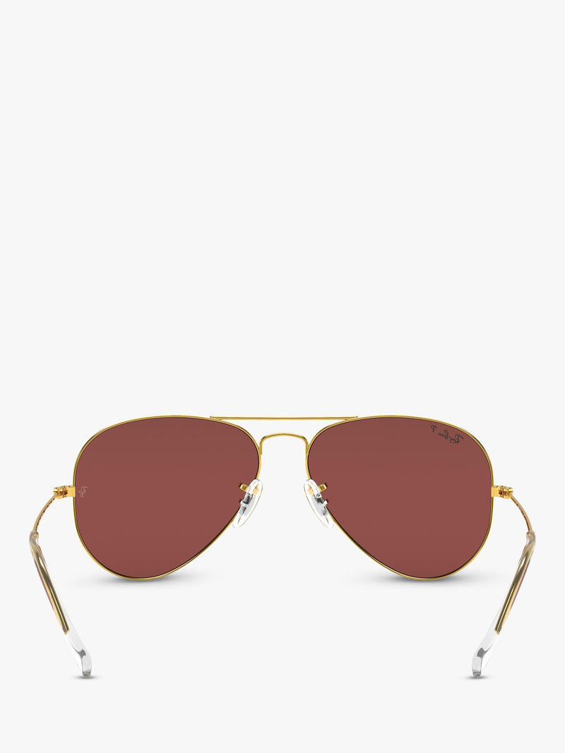 Ray-Ban aviator sunglasses gold metal frame glass lenses, UK version