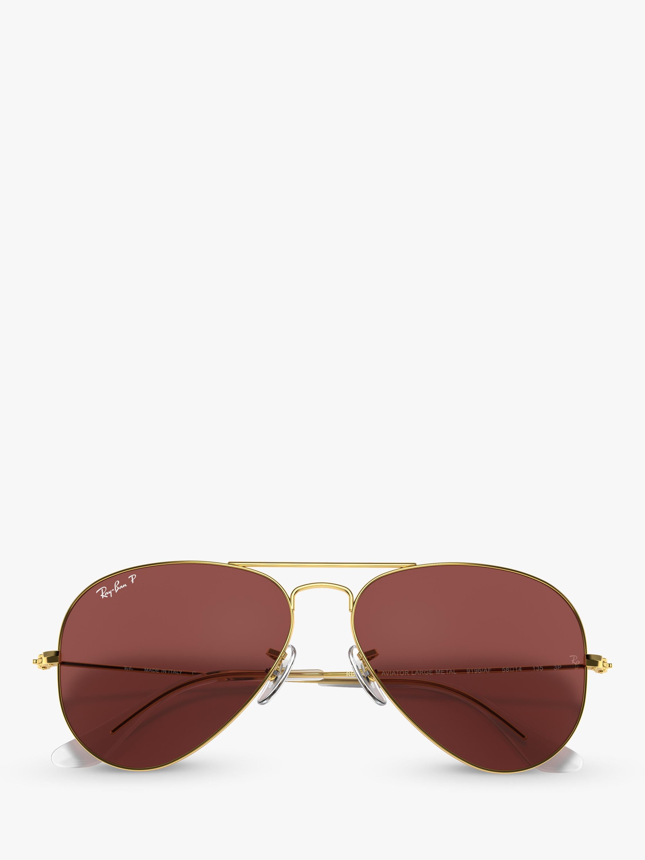 Ray-Ban aviator sunglasses gold metal frame glass lenses, UK version