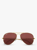 Ray-Ban aviator sunglasses gold metal frame glass lenses, UK version