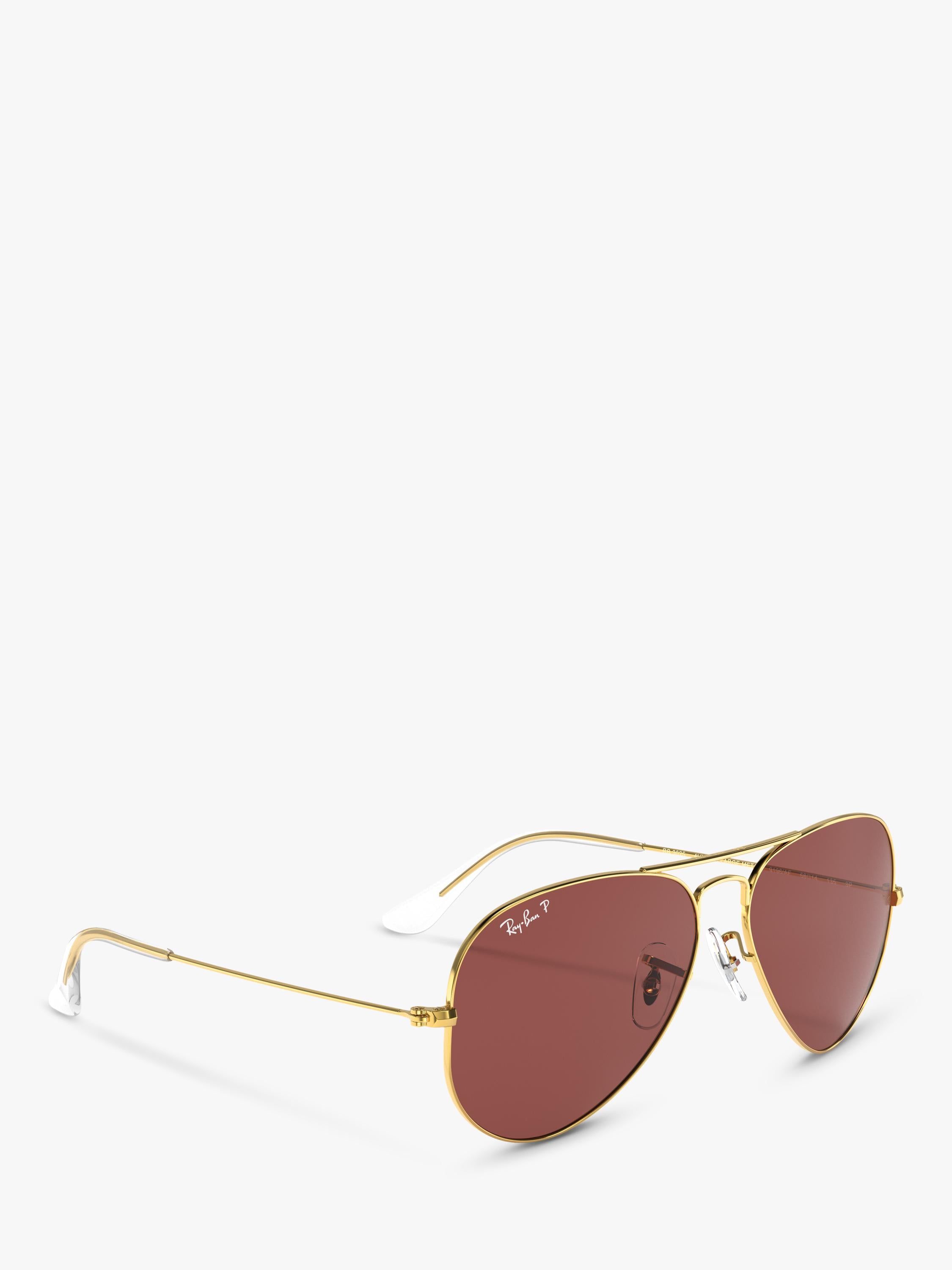Ray-Ban aviator sunglasses gold metal frame glass lenses, UK version
