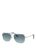 Ray-Ban RB3636 round sunglasses silver - British product