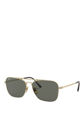 Ray-Ban RB8136 gold square titanium sunglasses with glass lenses, UK version