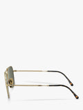 Ray-Ban RB8136 gold square titanium sunglasses with glass lenses, UK version