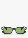 Swarovski pillow sunglasses red acetate lens width 54mm, imported from the UK