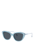 Swarovski cat eye sunglasses Opal Light Blue/Grey - British product