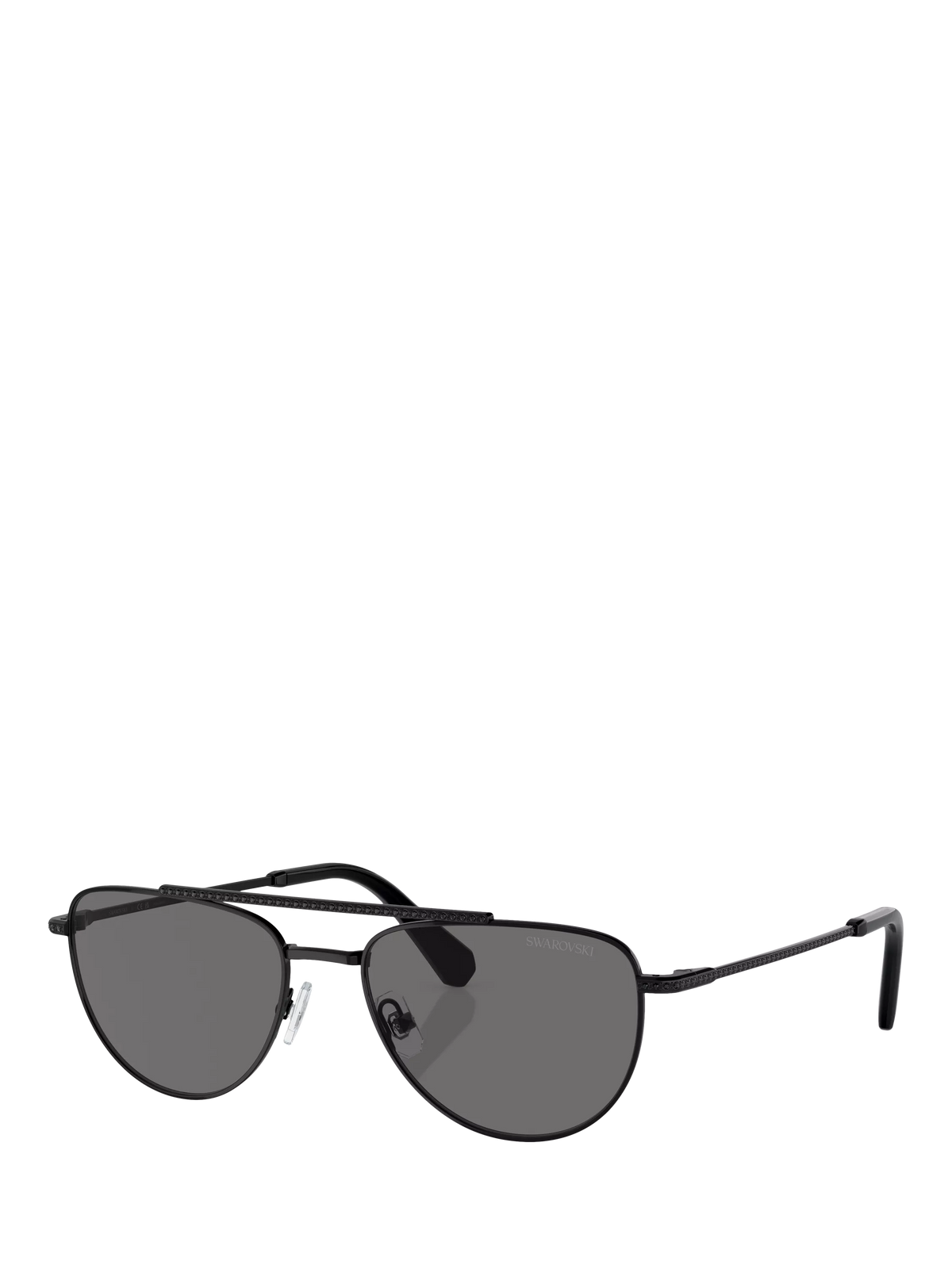 Swarovski polarised oval sunglasses black grey 53mm, imported from the UK