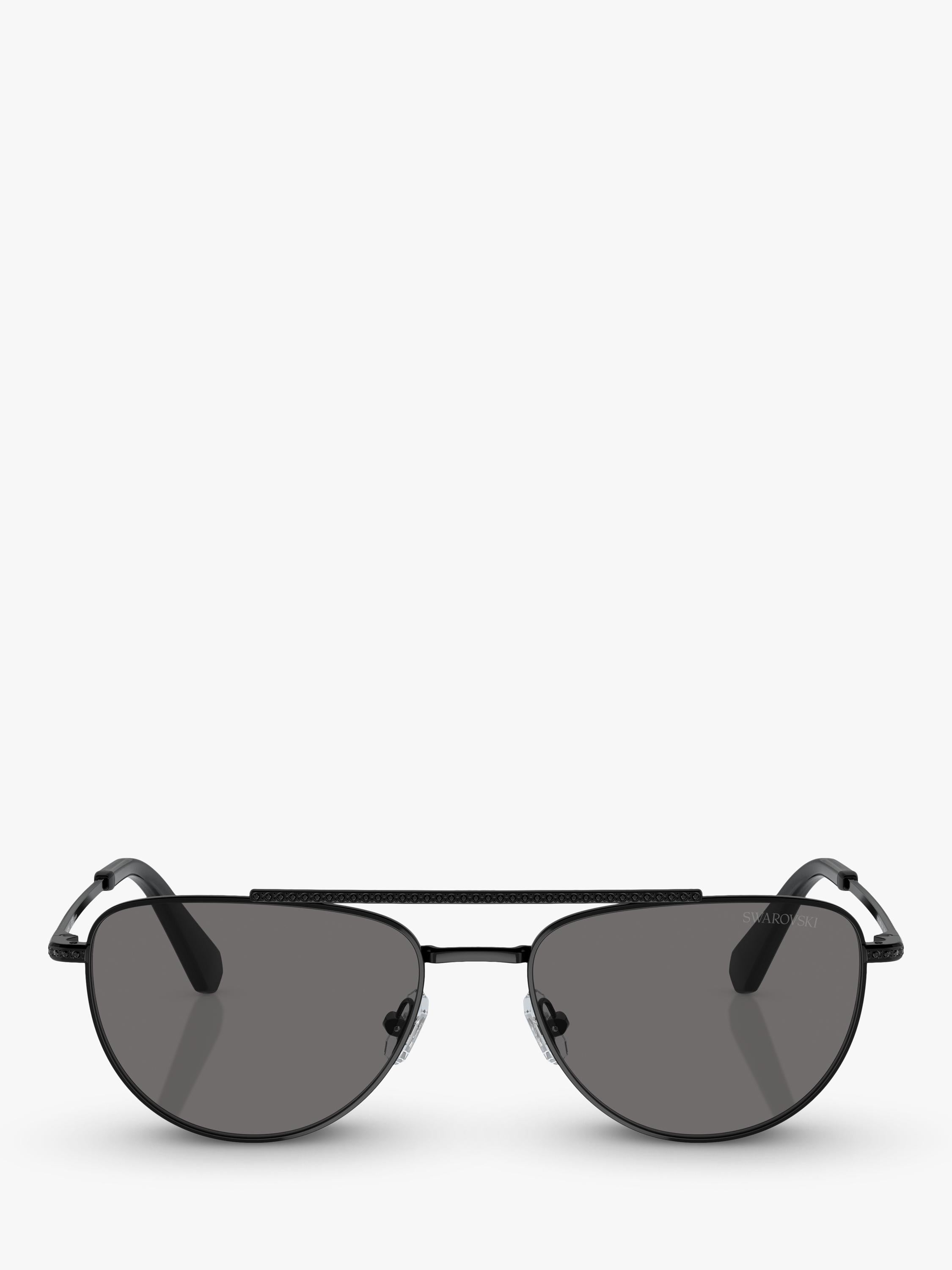 Swarovski polarised oval sunglasses black grey 53mm, imported from the UK