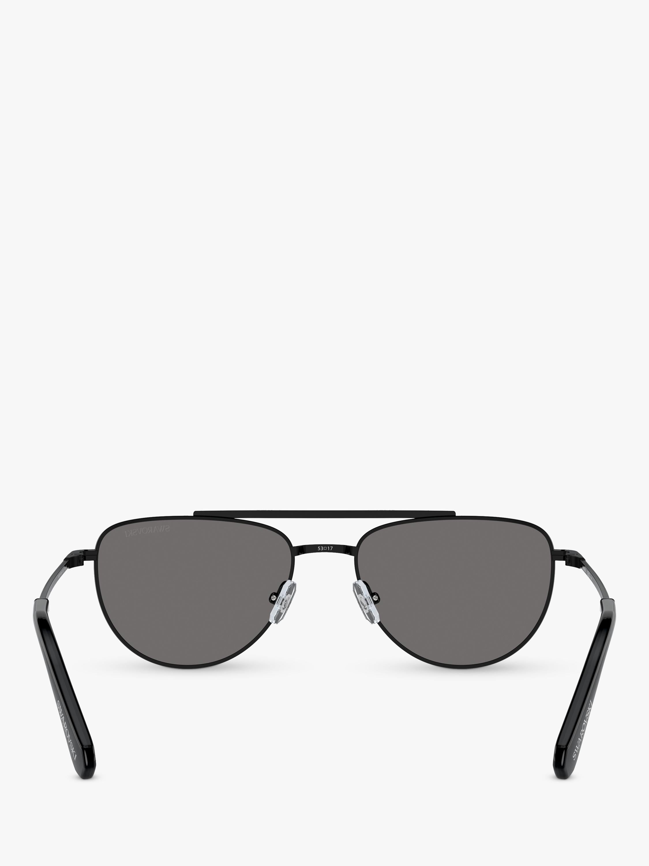 Swarovski polarised oval sunglasses black grey 53mm, imported from the UK
