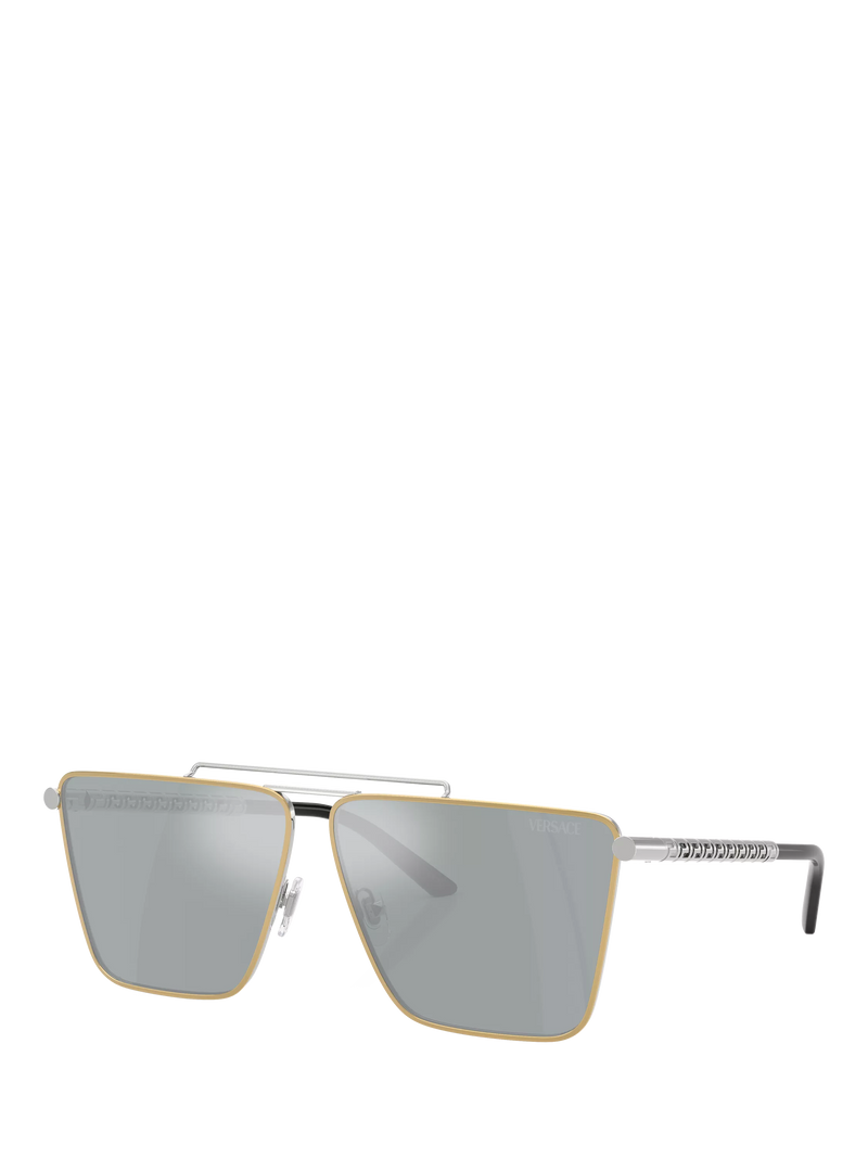 Versace VE2266 round sunglasses gold silver metal frame, UK version