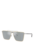 Versace VE2266 round sunglasses gold silver metal frame, UK version