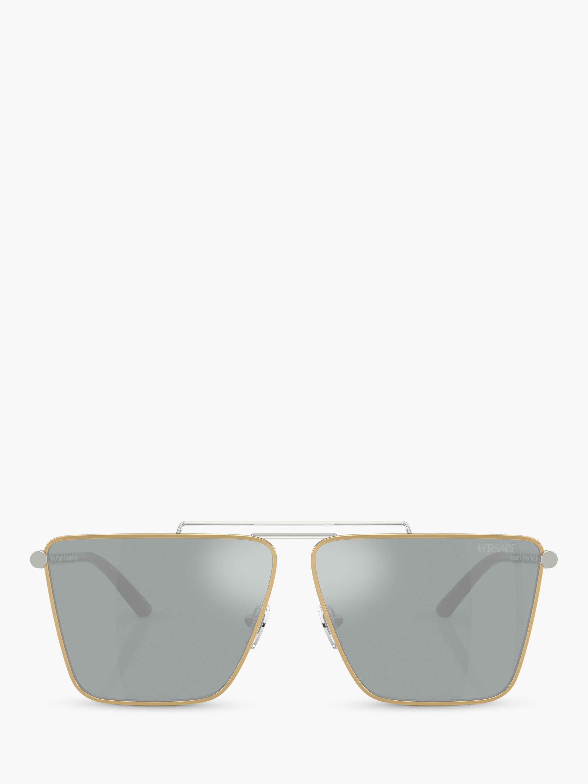 Versace VE2266 round sunglasses gold silver metal frame, UK version