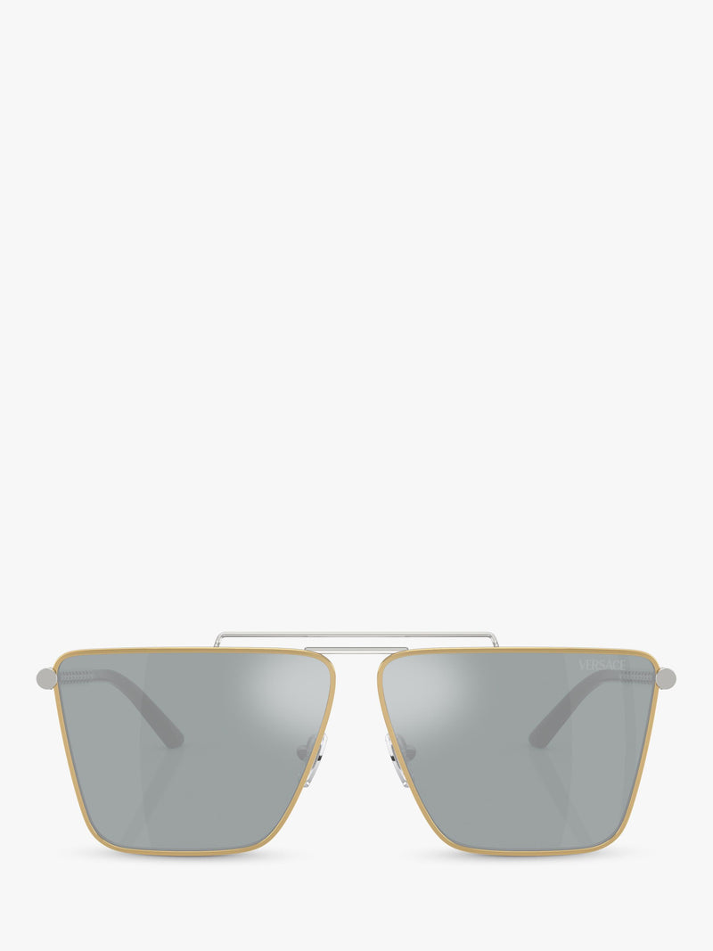 Versace VE2266 round sunglasses gold silver metal frame, UK version