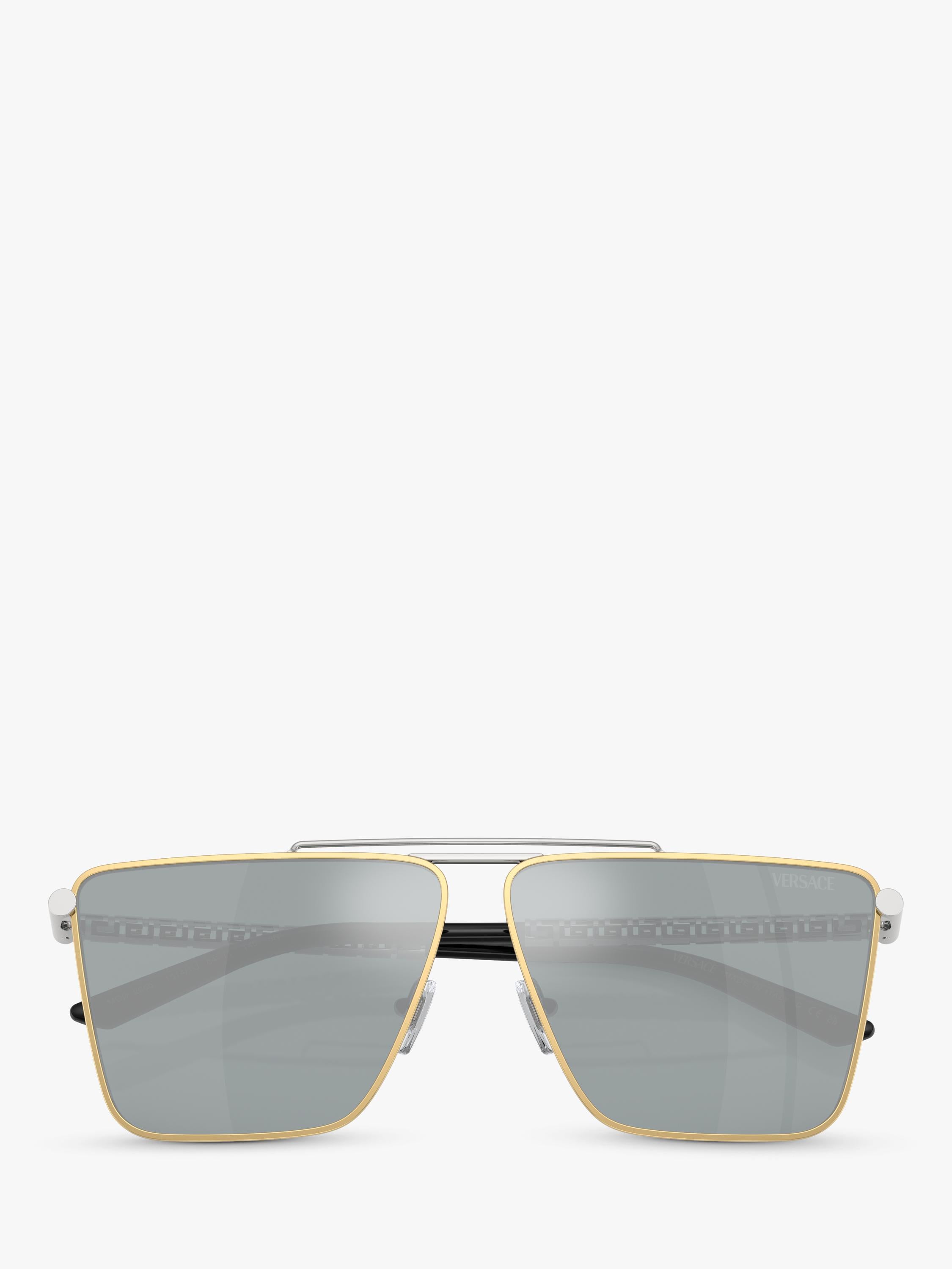 Versace VE2266 round sunglasses gold silver metal frame, UK version