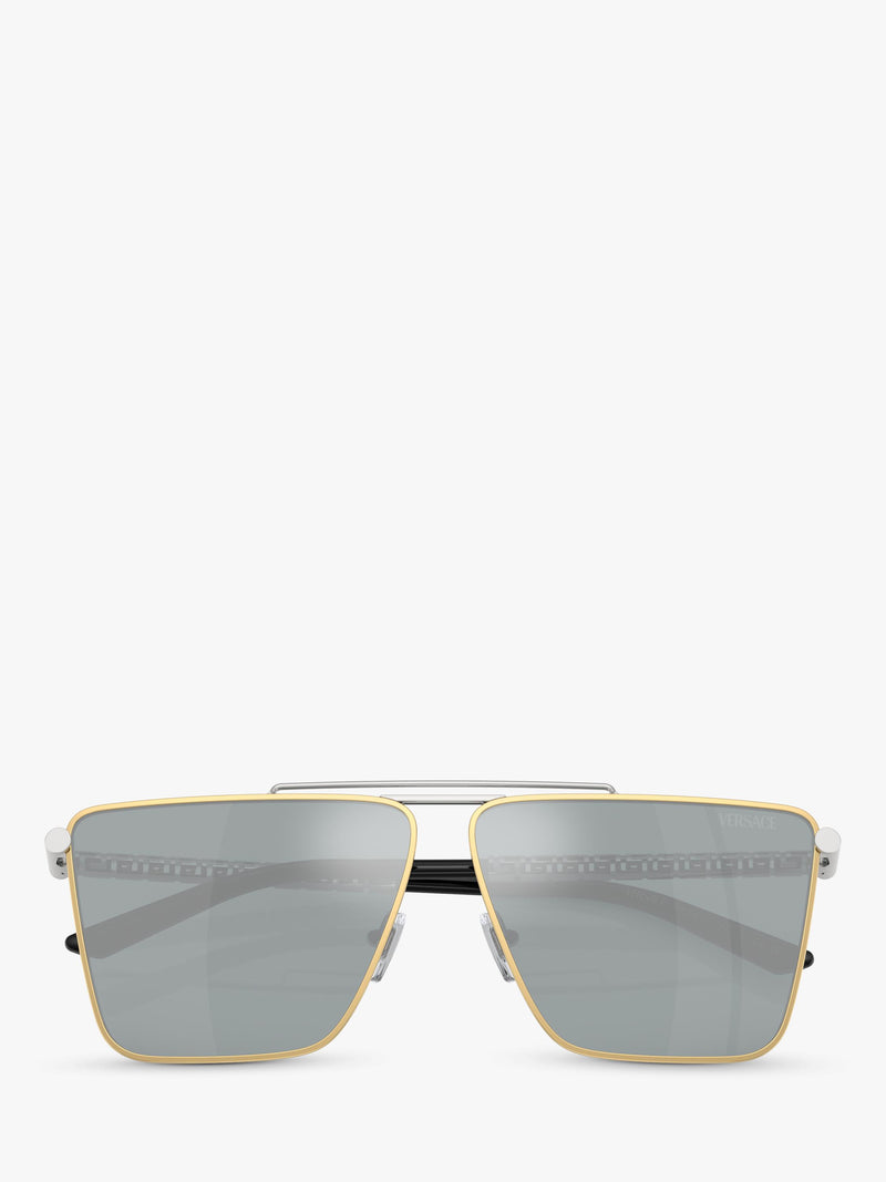 Versace VE2266 round sunglasses gold silver metal frame, UK version