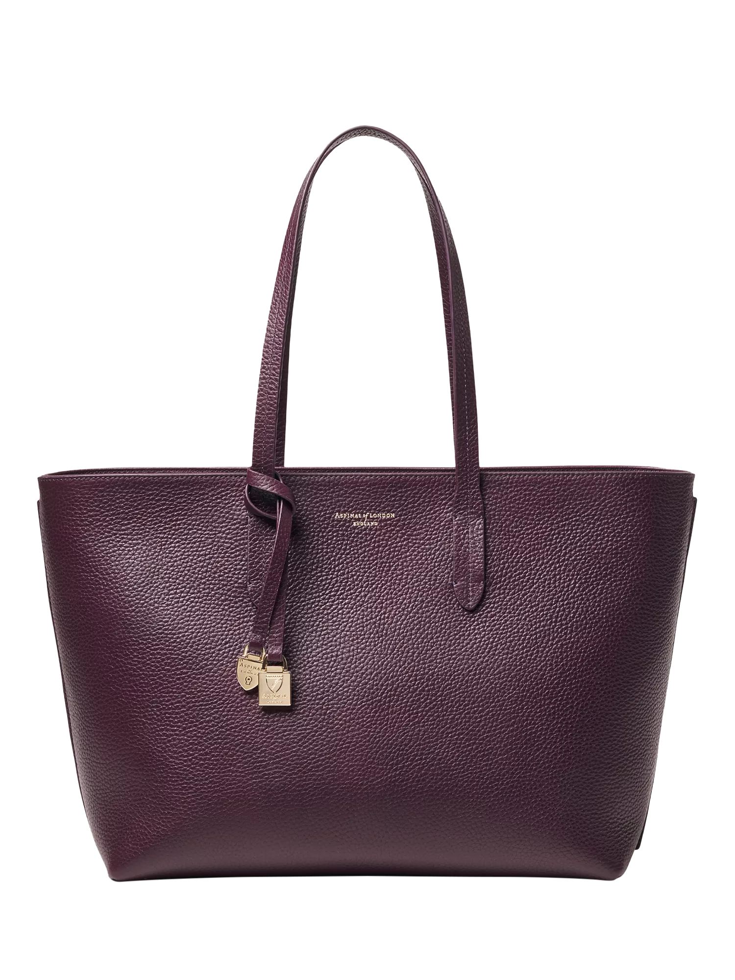 Aspinal of London fig leather tote bag - British product