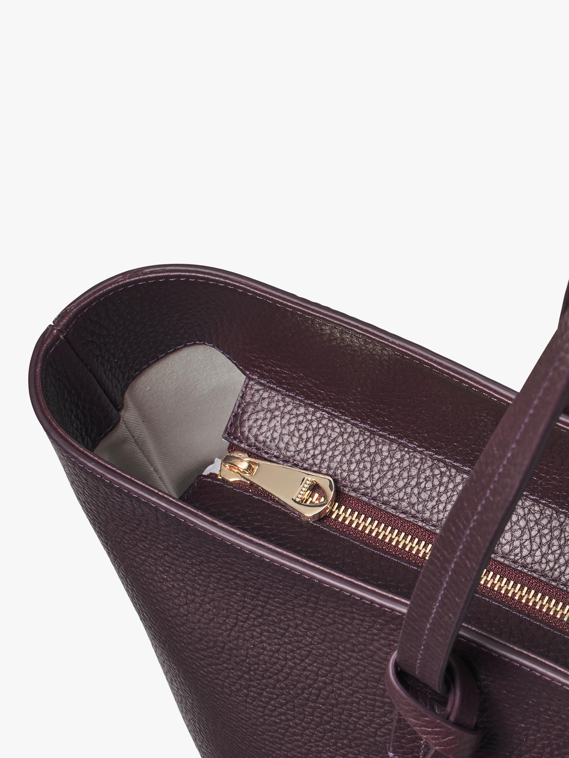 Aspinal of London fig leather tote bag - British product