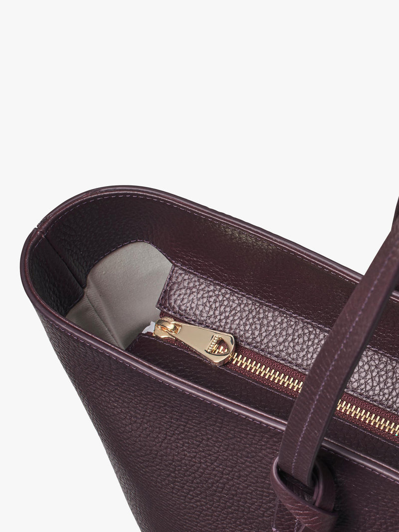 Aspinal of London fig leather tote bag - British product