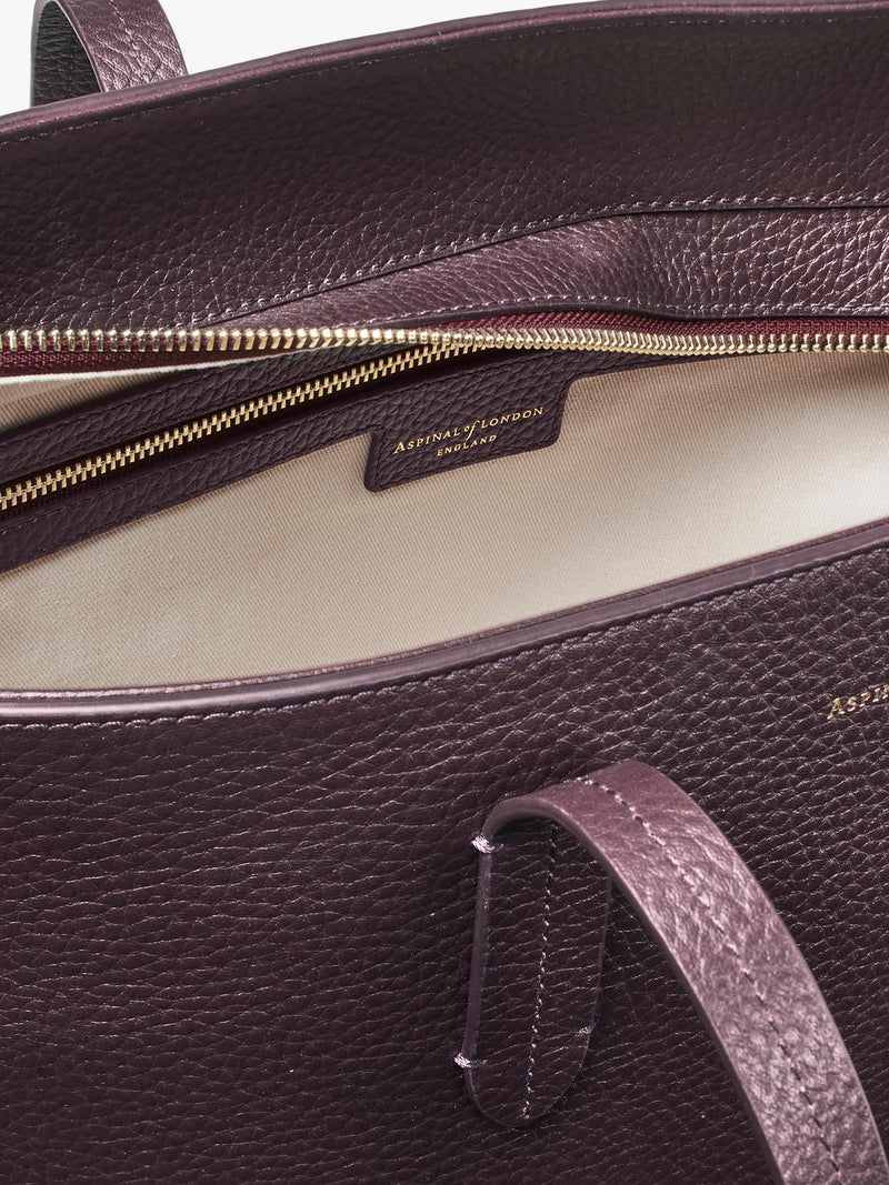 Aspinal of London fig leather tote bag - British product