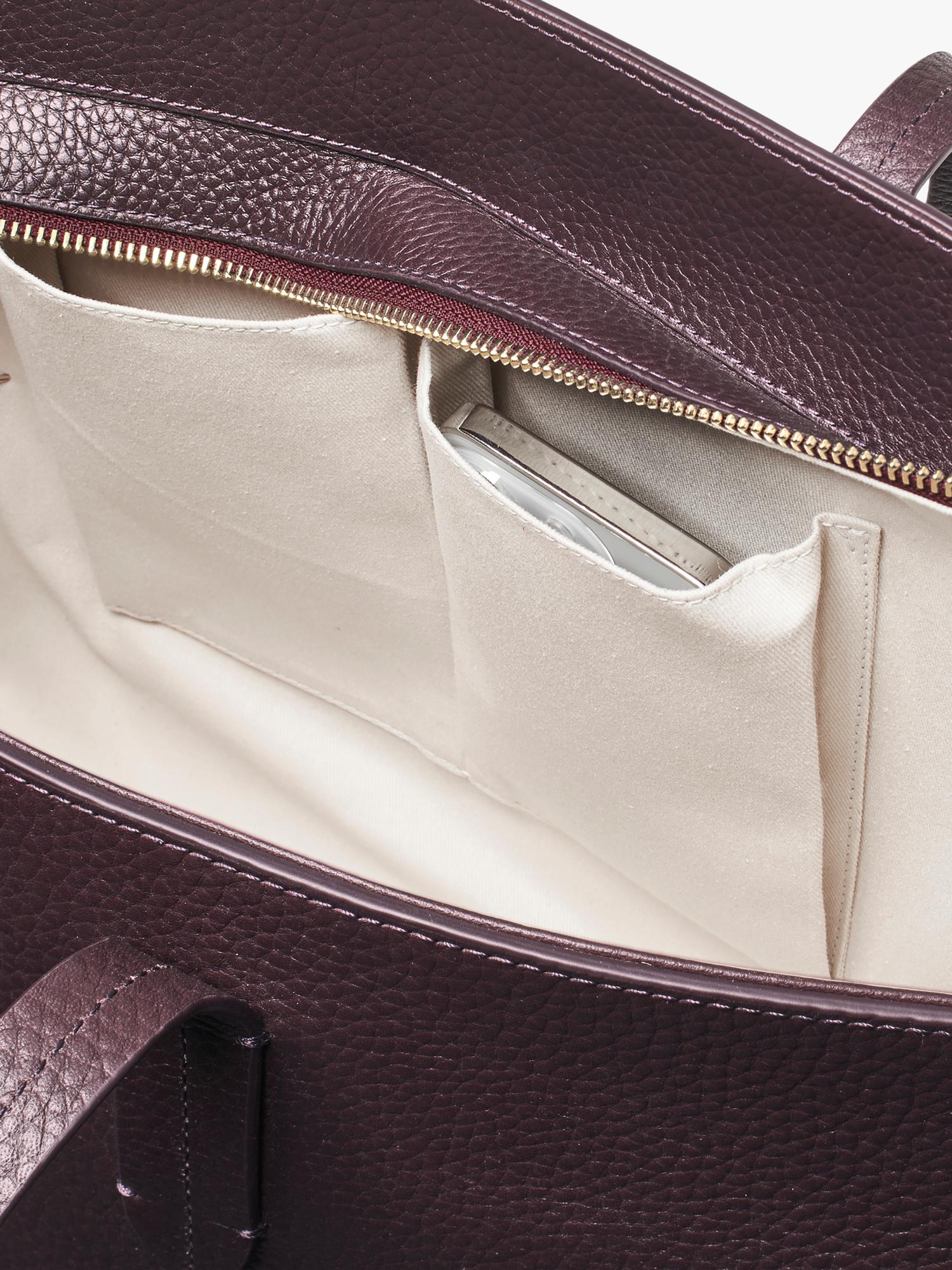 Aspinal of London fig leather tote bag - British product
