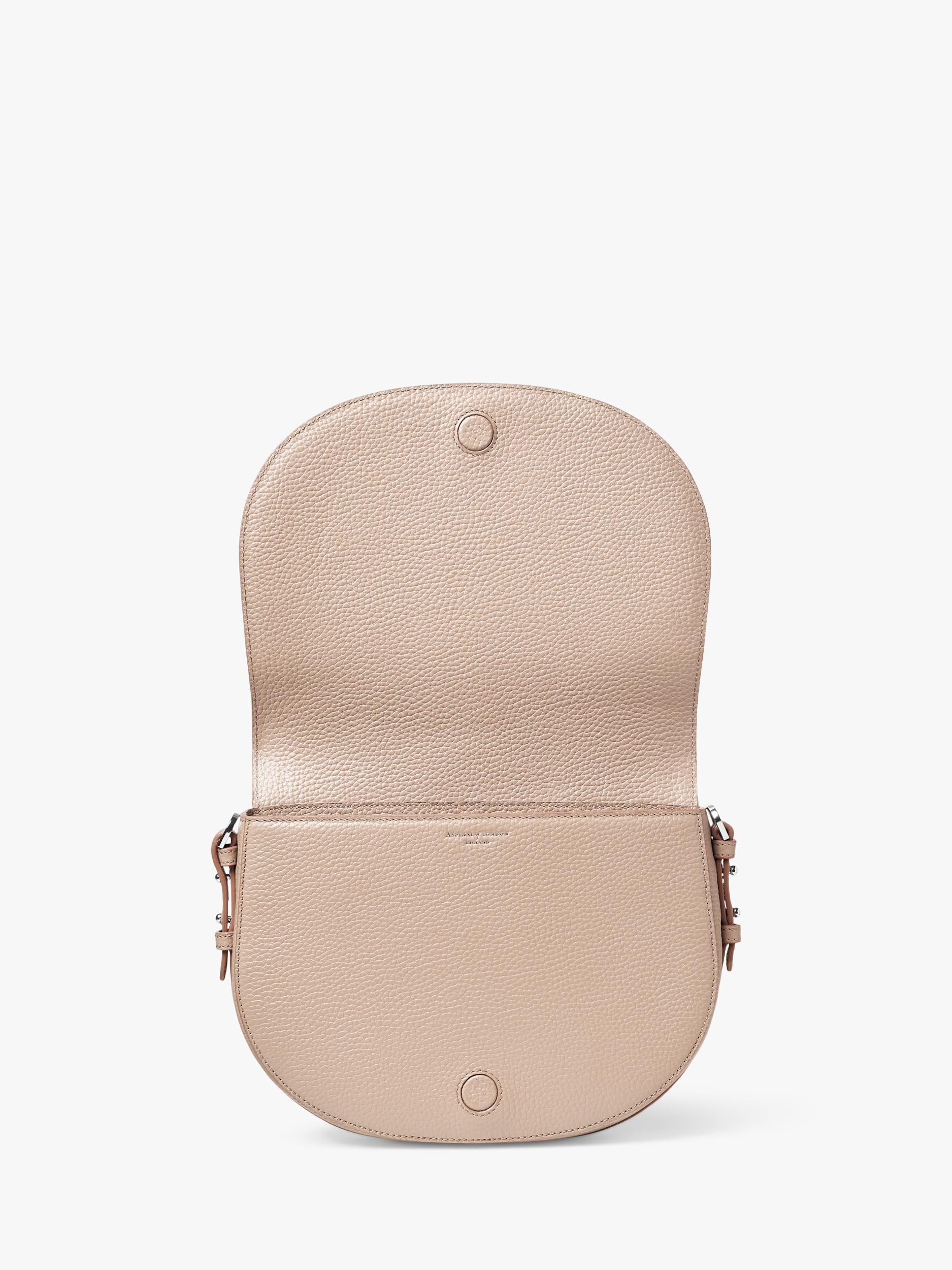 Aspinal of London Stella Satchel crossbody bag in brown leather - British product