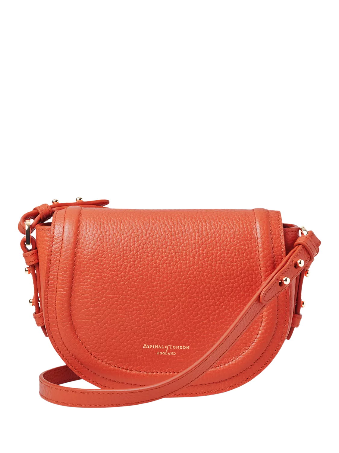 Aspinal of London Small Stella Satchel Crossbody Bag, Coral