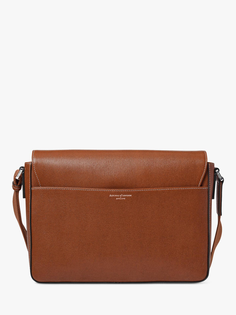 Aspinal of London Reporter Leather Satchel, full-grain leather (British brand)