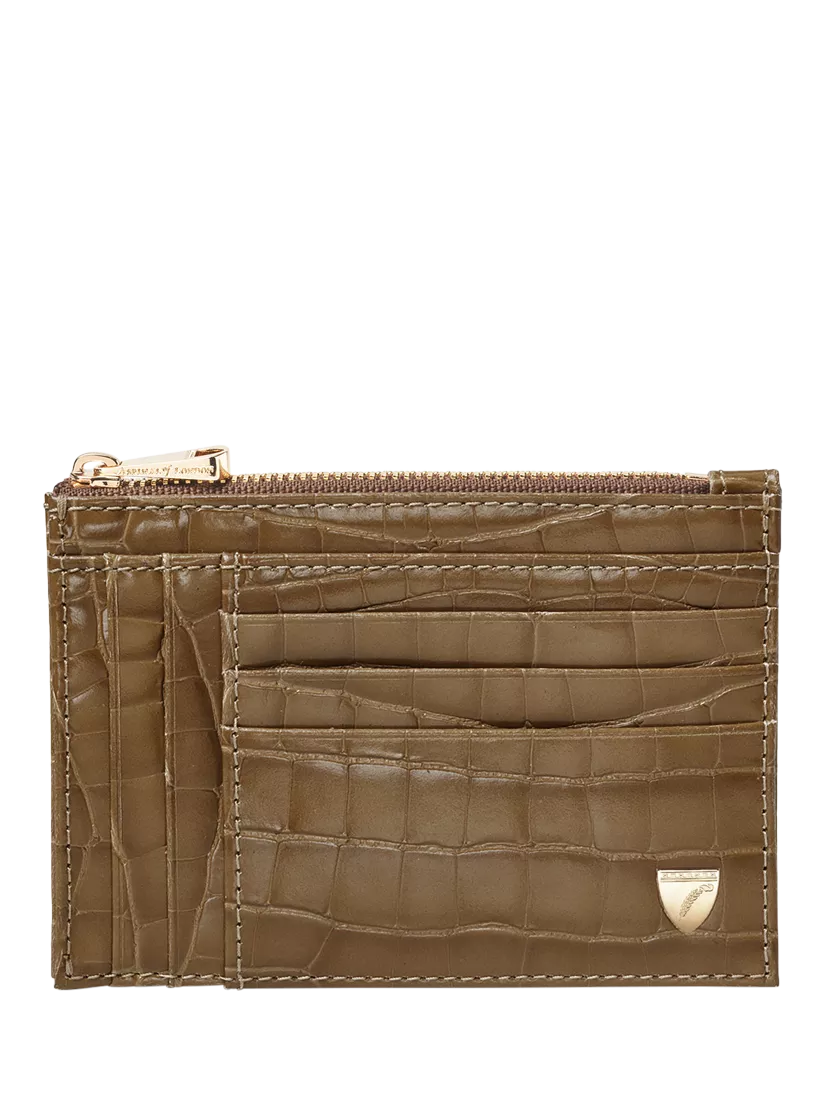 Aspinal of London double sided zipped card and coin holder - British product