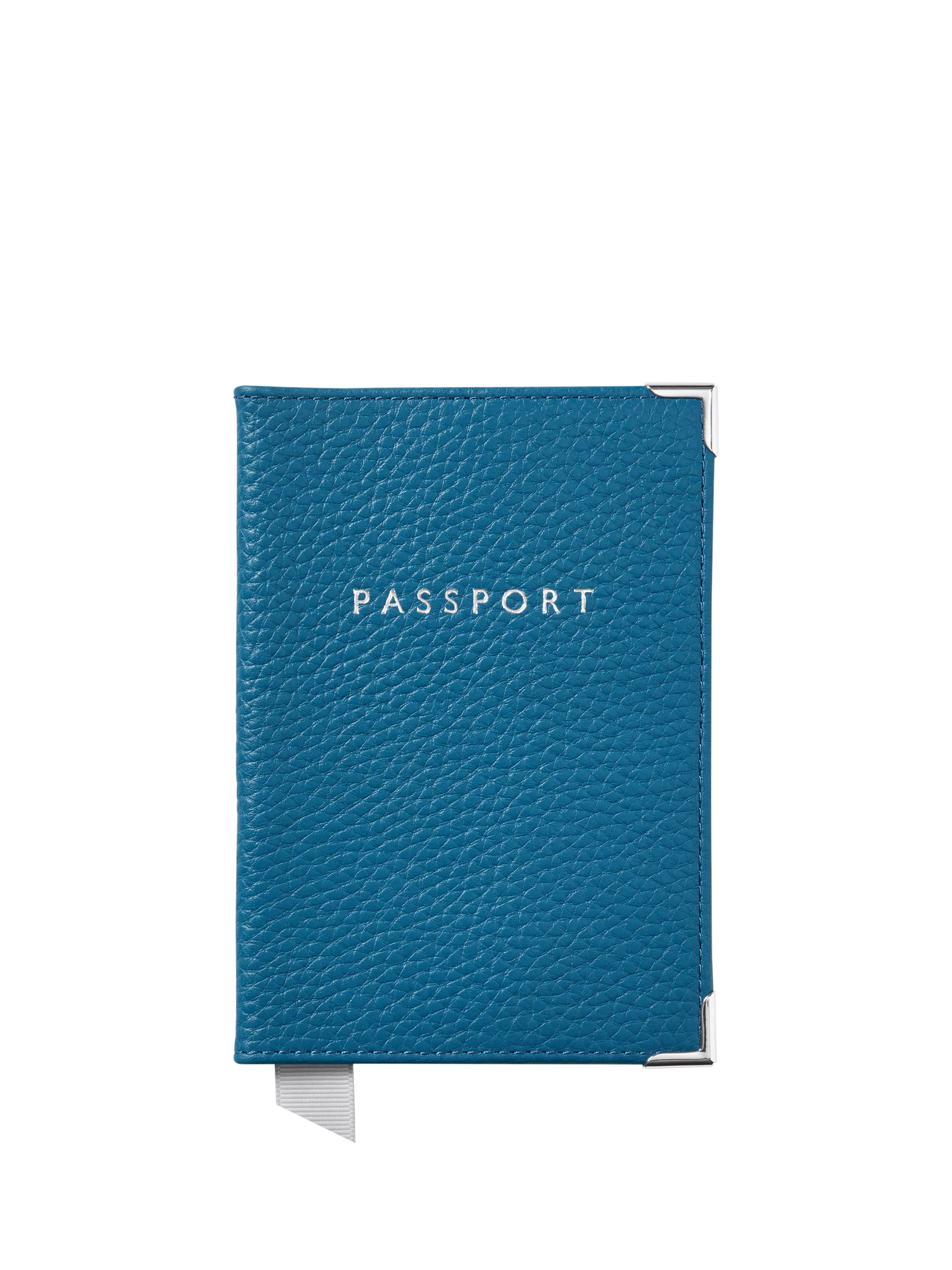 Aspinal of London Leather Passport Cover, Topaz