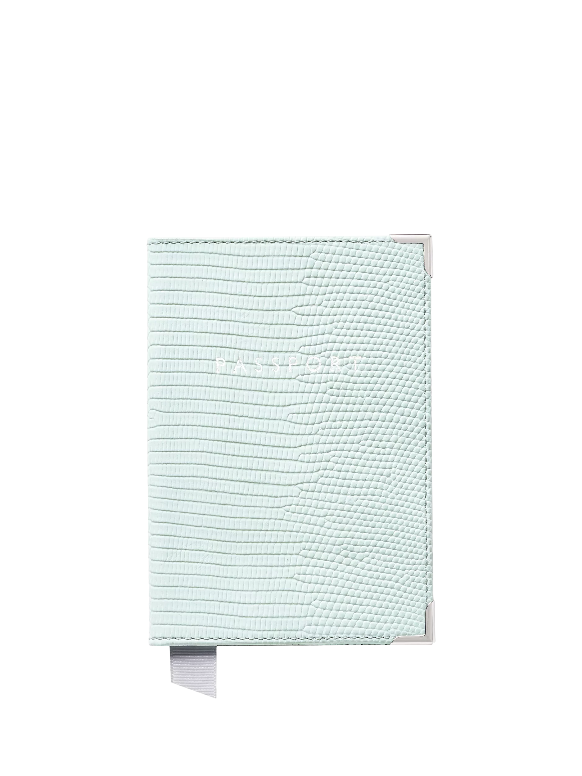 Aspinal of London Leather Passport Cover, Pool Blue