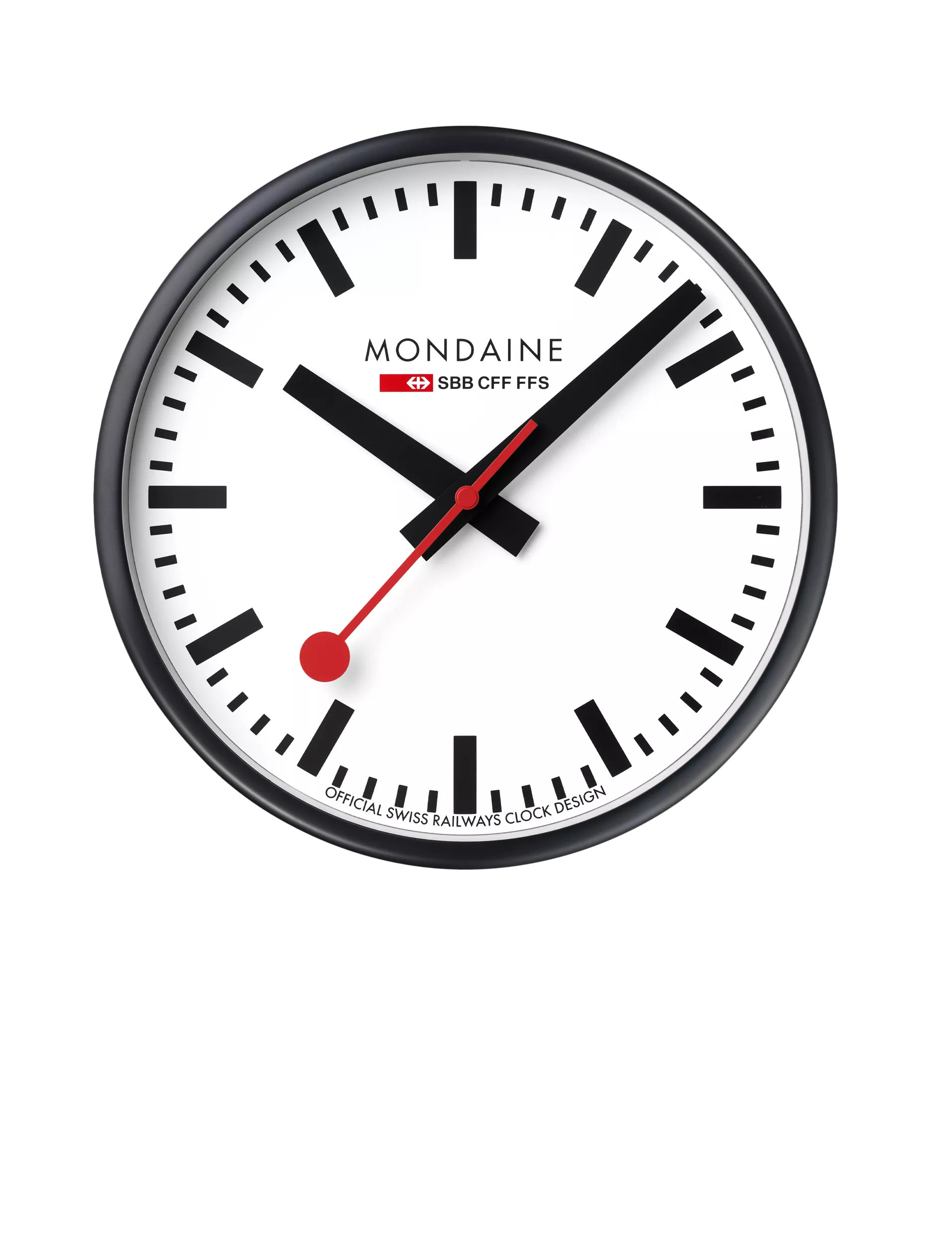 Mondaine official Swiss railways wall clock 25cm, imported from the UK