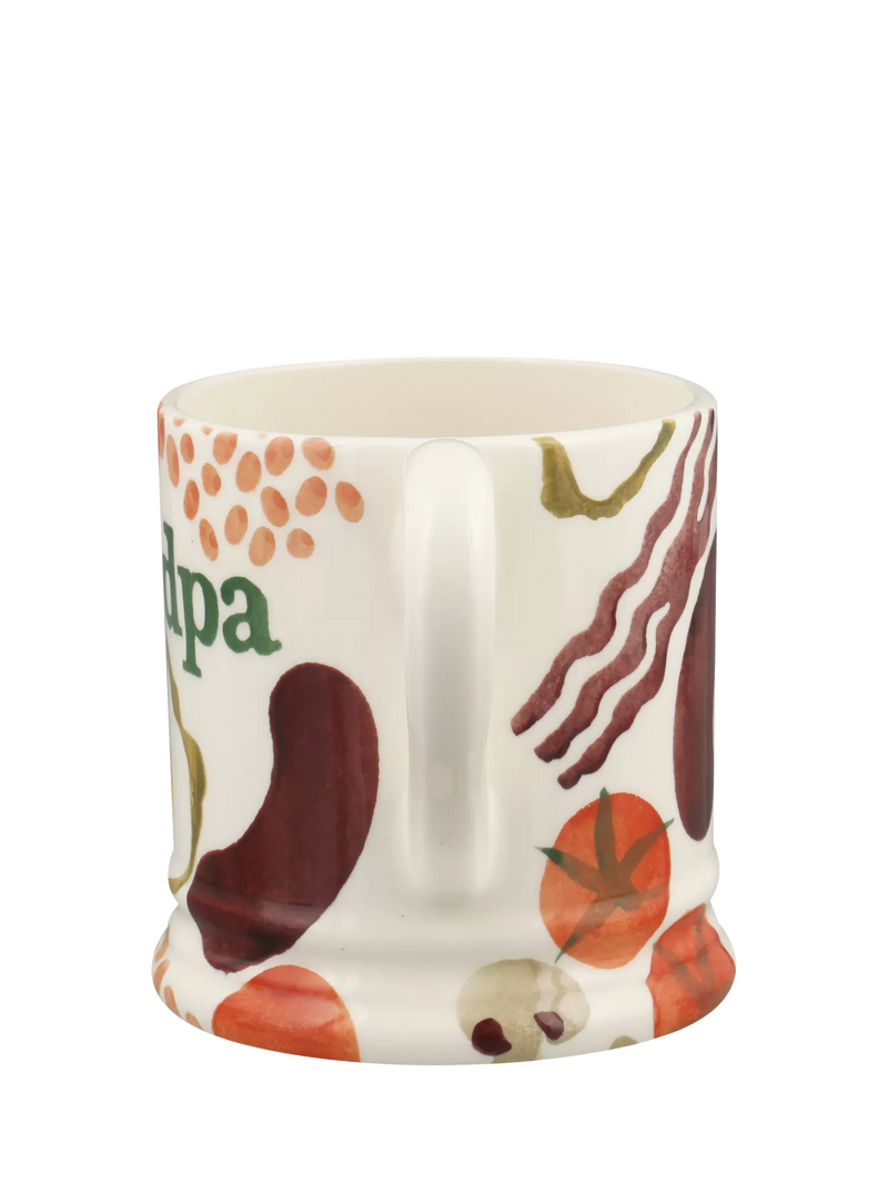 Emma Bridgewater earthenware mug breakfast grandad design 300ml - British product