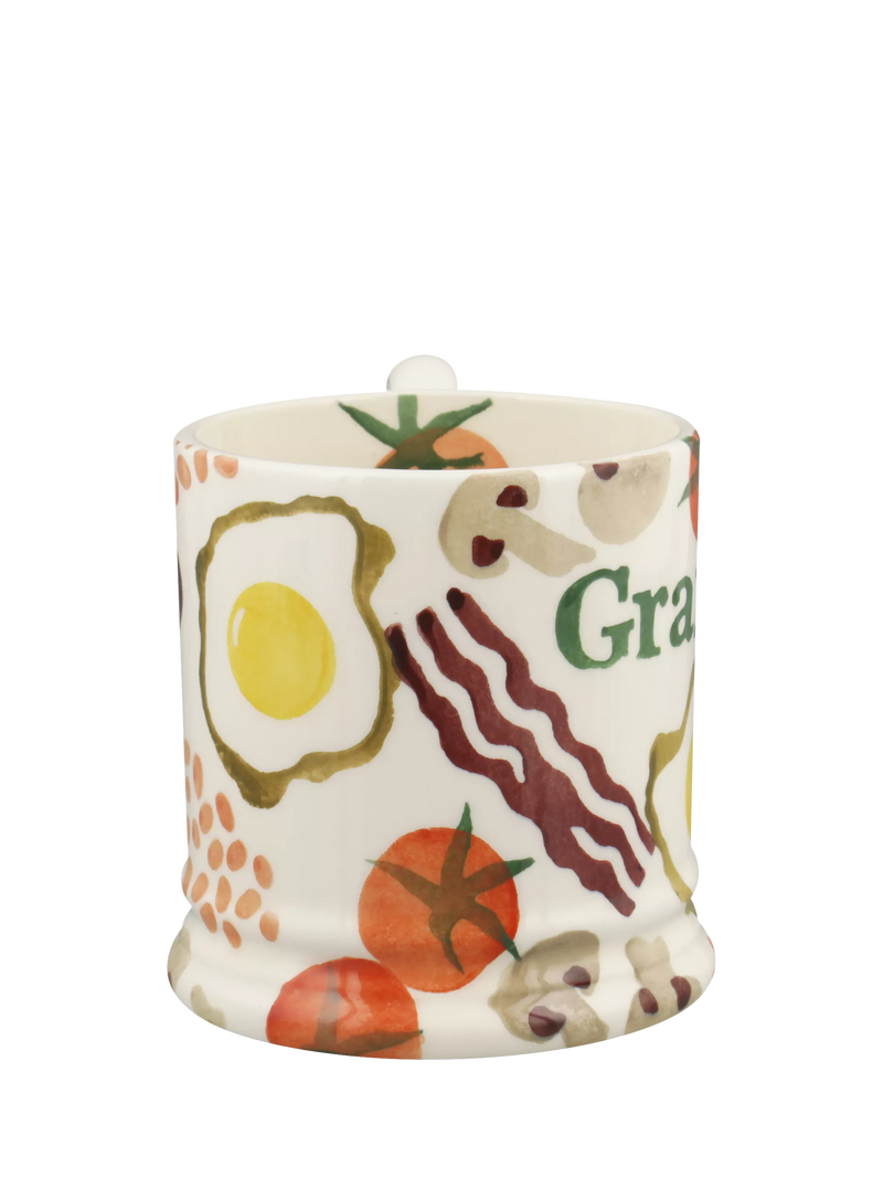 Emma Bridgewater earthenware mug breakfast grandad design 300ml - British product